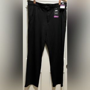 Lee brand, straight cut, mid rise black pants.